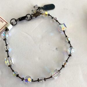 Dabby reid iridescent clear crystals hematite bracelet and  earrings *NEW*